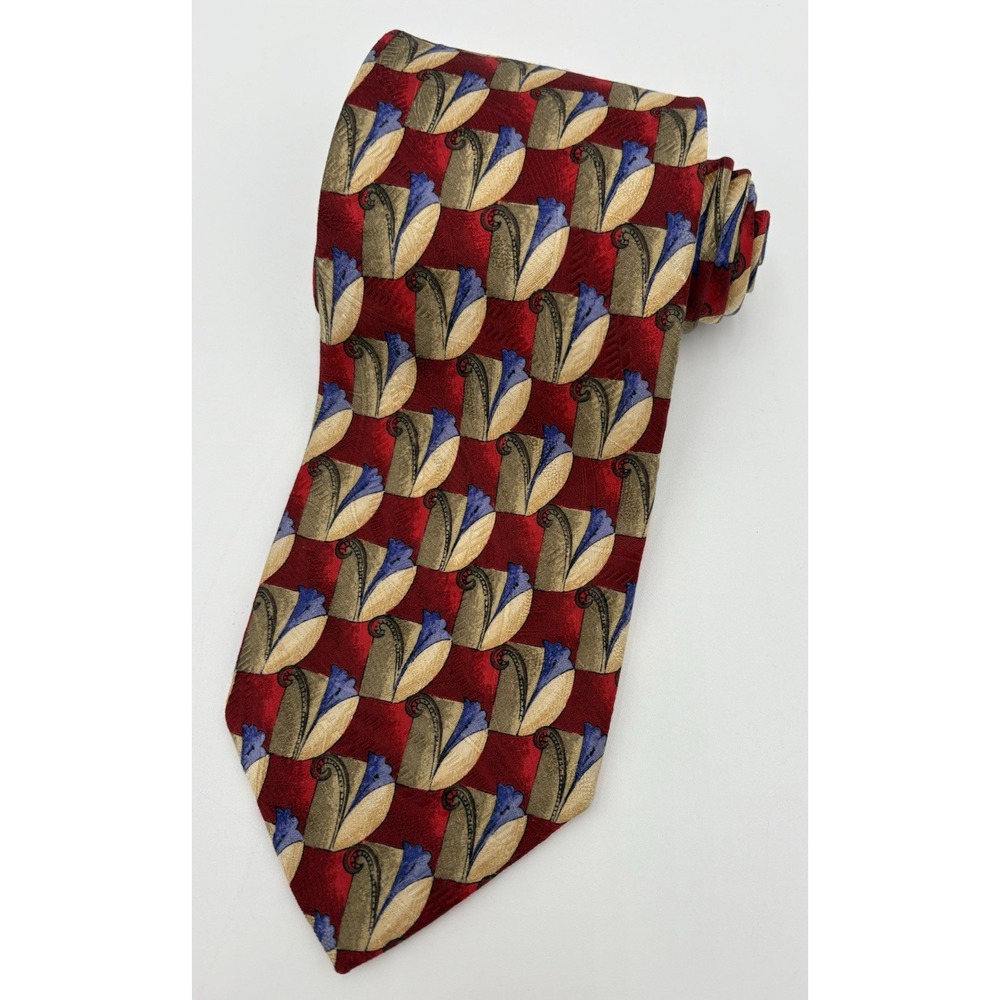ROBERT TALBOTT 100% Silk Tie Best of Class Luxury Floral Multi-Color EUC